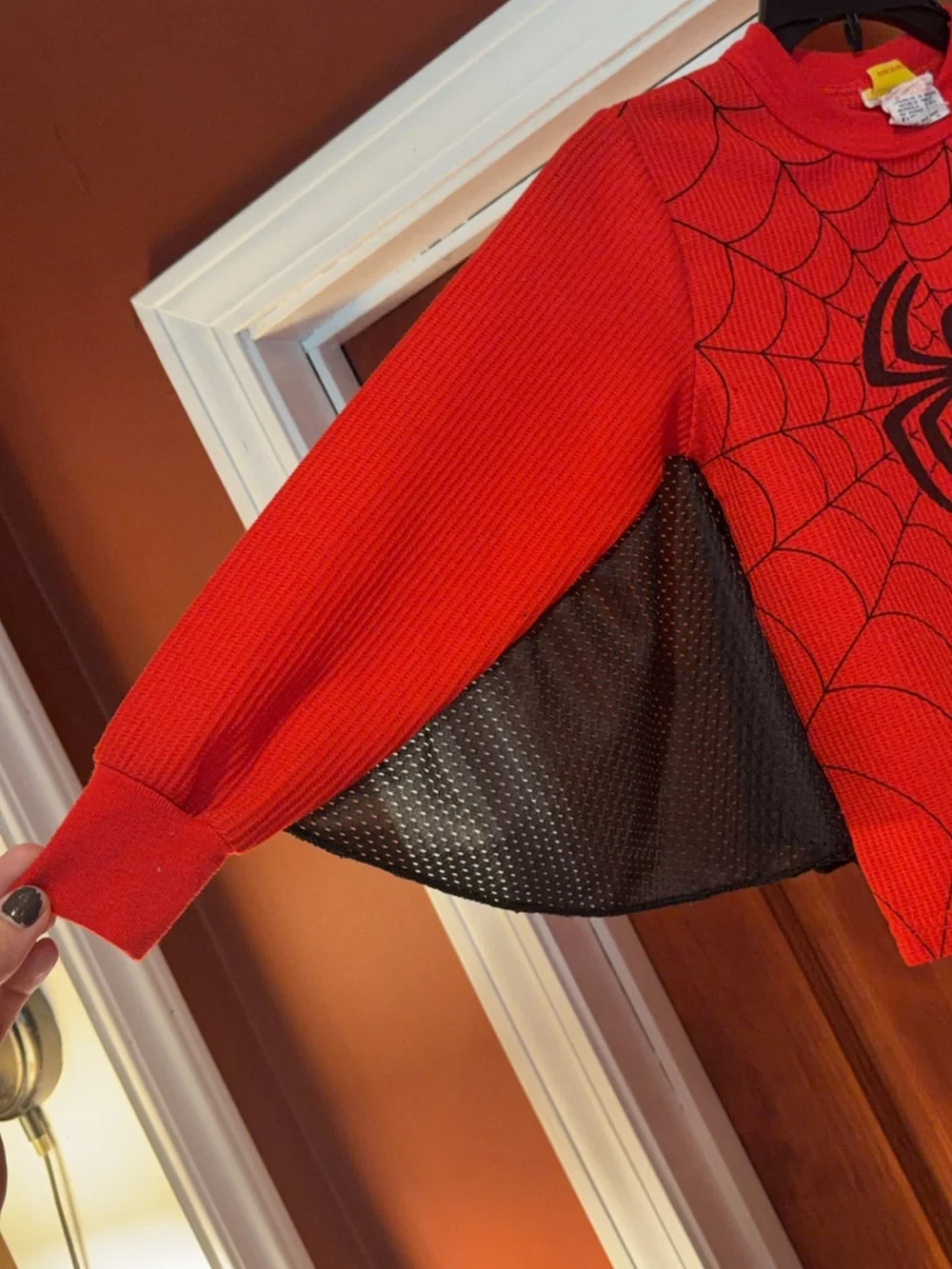 Vintage 1997 Marvel Red and Black Spider-Man Webbed shirt